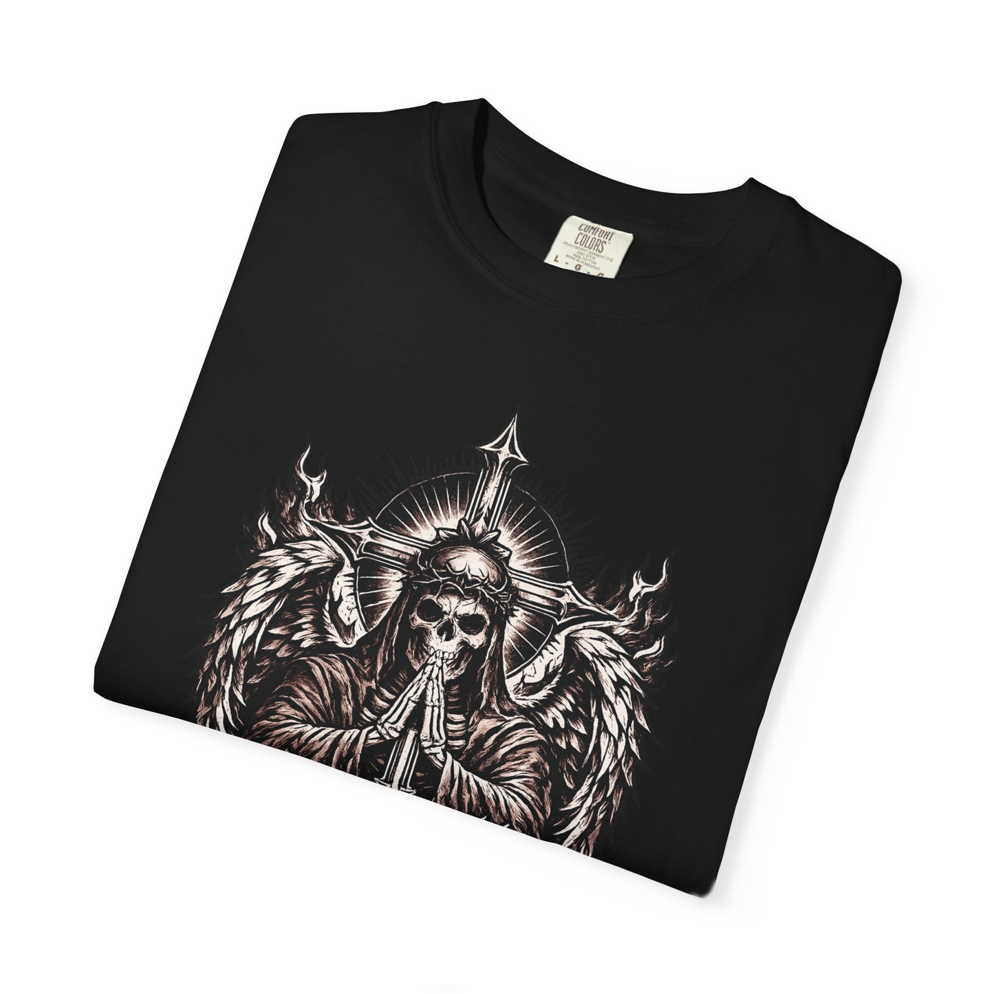 Unisex SLB Guardian Reaper T-Shirt – Wings of Faith & Strength Color Black