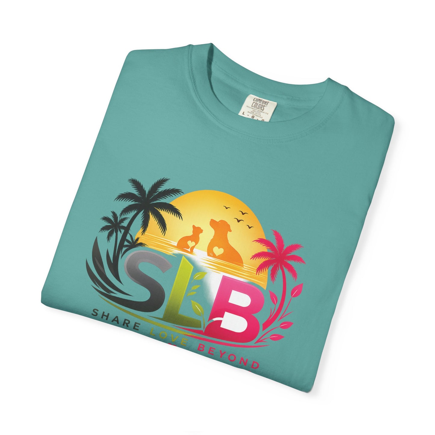 Unisex SLB “Share Love Beyond” Tropical Pet Lover T-Shirt Color Seafoam
