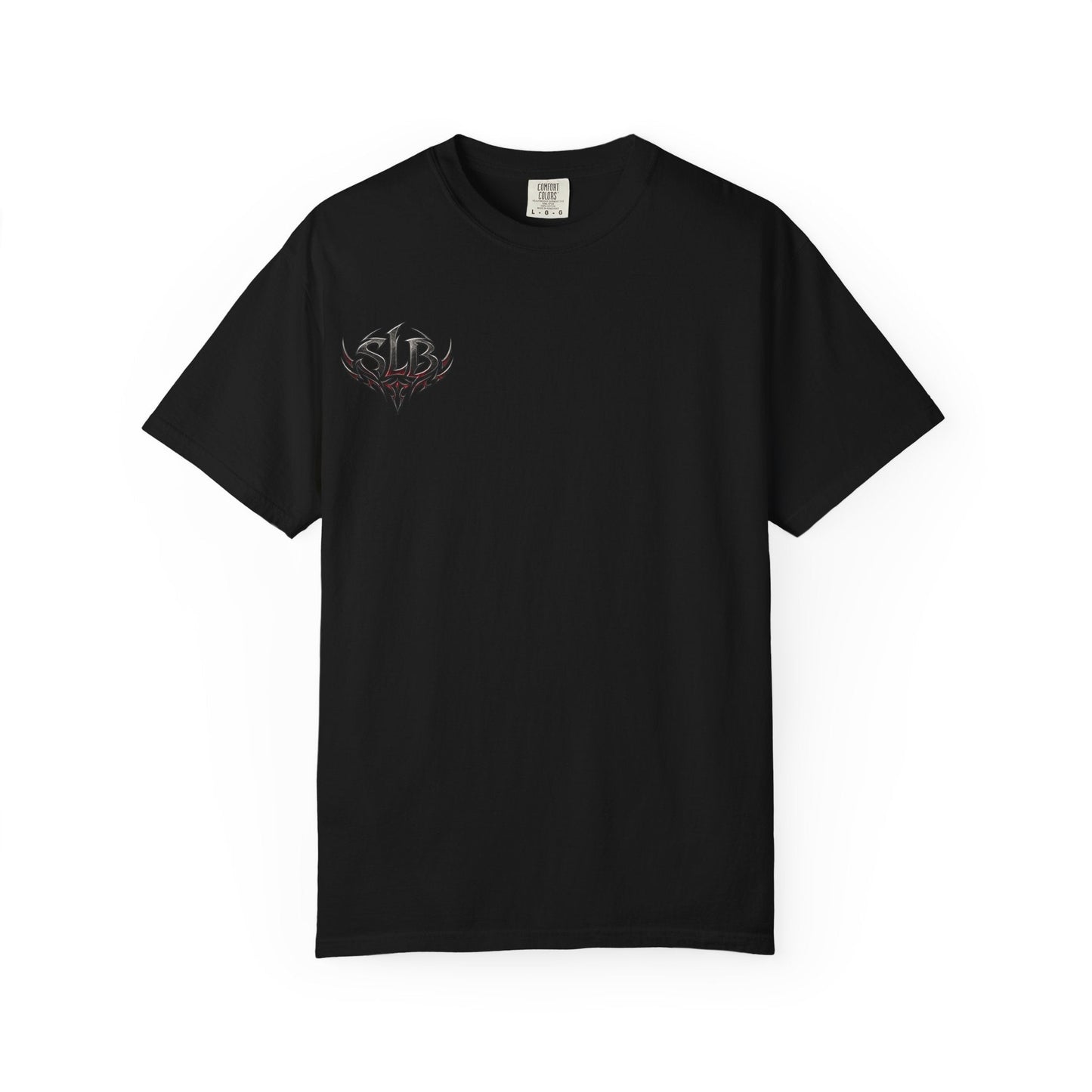 Garment-dyed Tribal SLB Logo T-Shirt with heavyweight cotton and tribal emblem on chest
