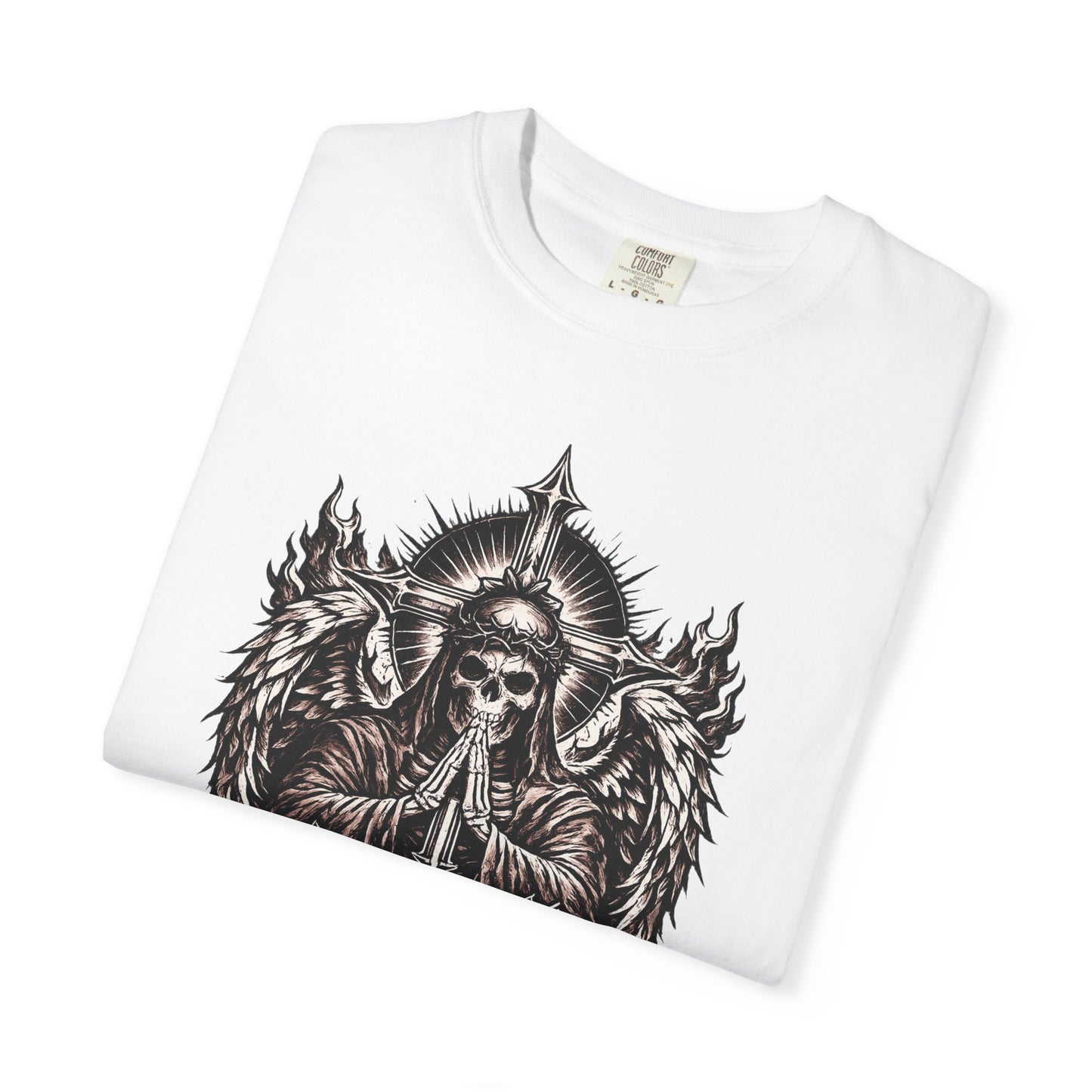 Unisex SLB Guardian Reaper T-Shirt – Wings of Faith & Strength Color White