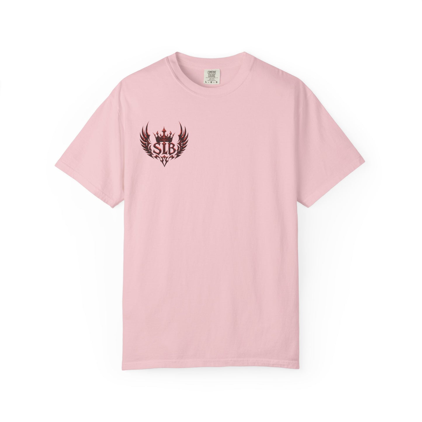 Unisex Ember Crown Wing T-Shirt – Gothic Phoenix Crest Front Design Only Color Blossom