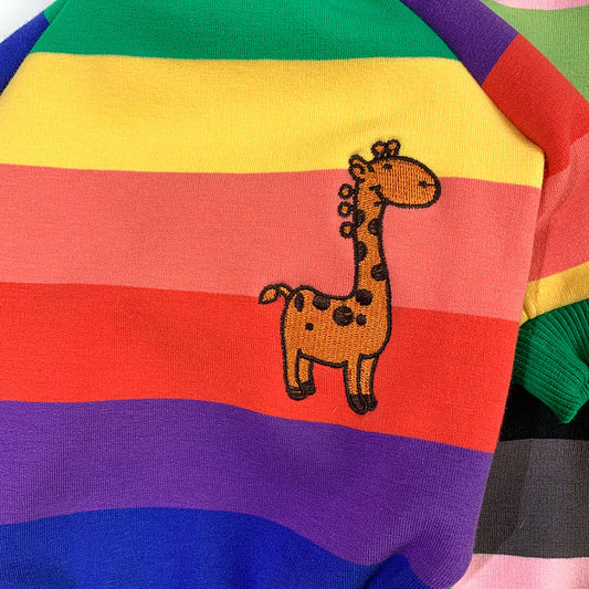 colorful rainbow pet clothing thick velvet winter sweater for small dogs and cats