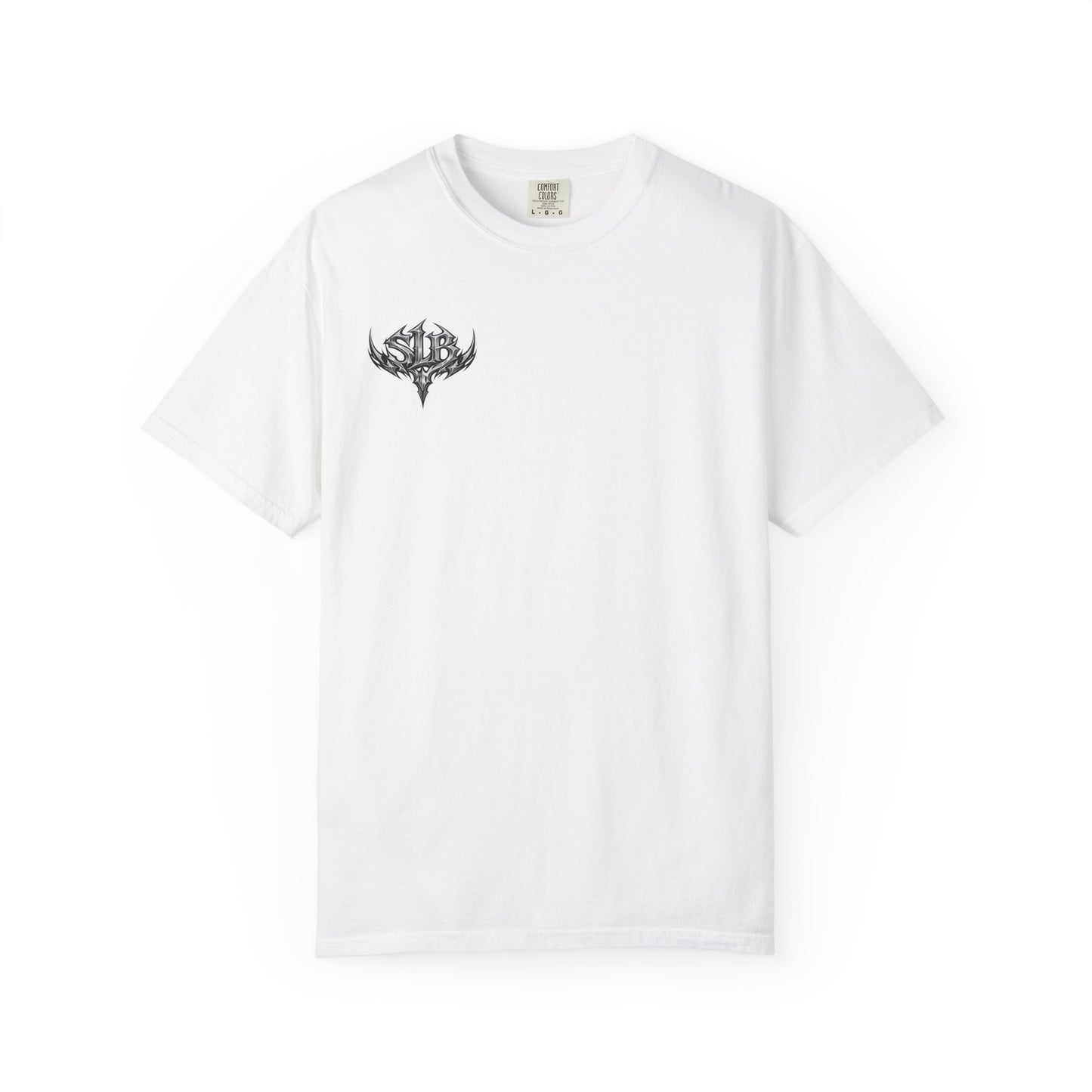 Unisex SLB Tribal Graphic T-Shirt | Bold Streetwear Statement Tee Front Design Only Color white