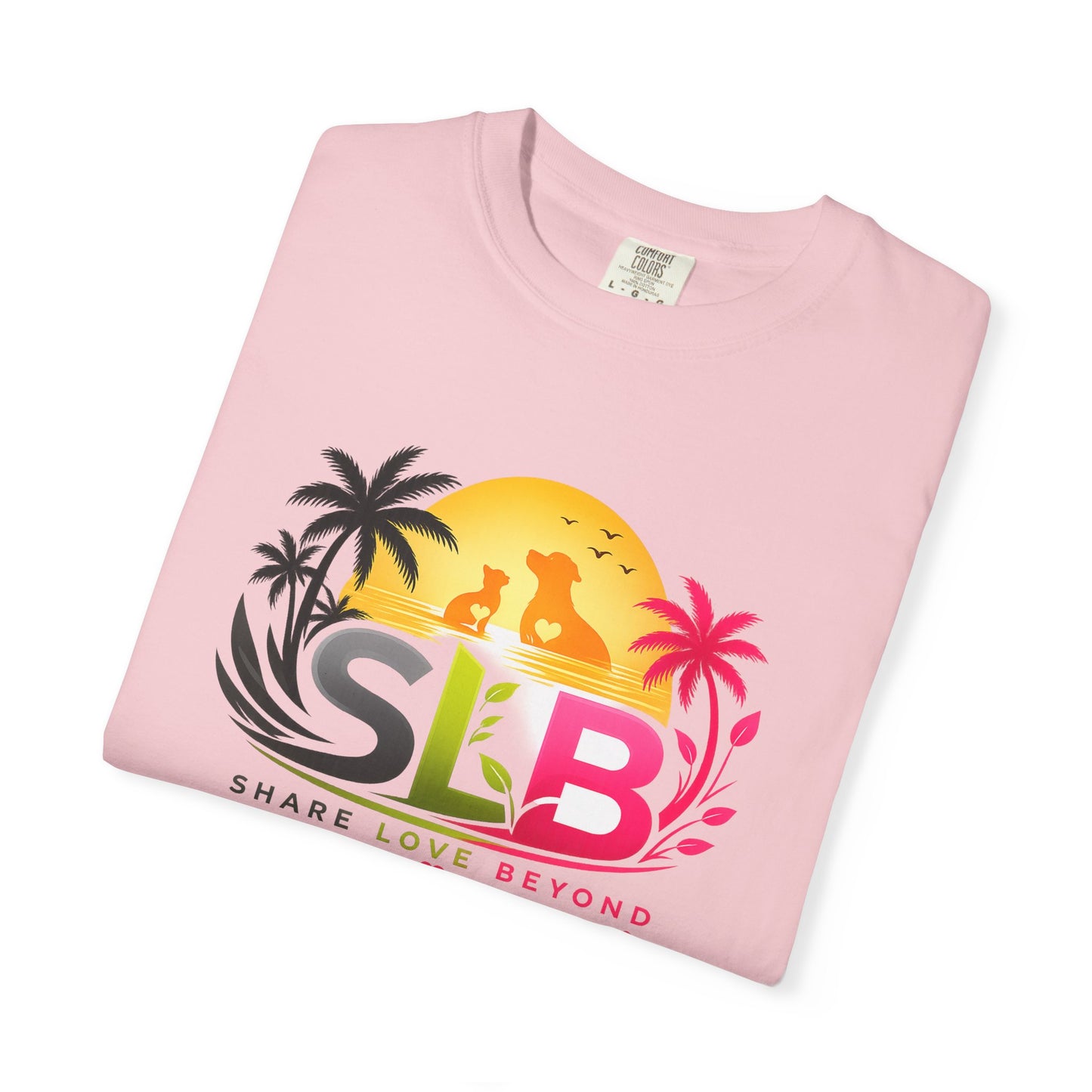 Unisex SLB “Share Love Beyond” Tropical Pet Lover T-Shirt Color Blossom