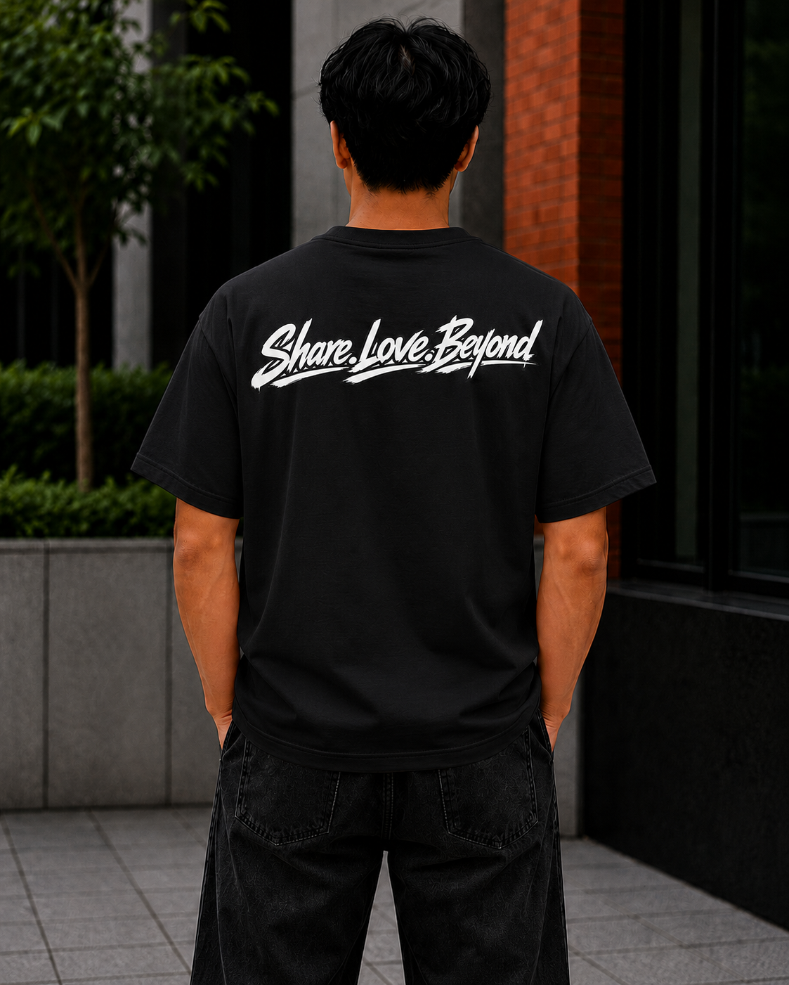 Unisex SLB “Share Love Beyond” Tropical Pet Lover T-Shirt Color Black