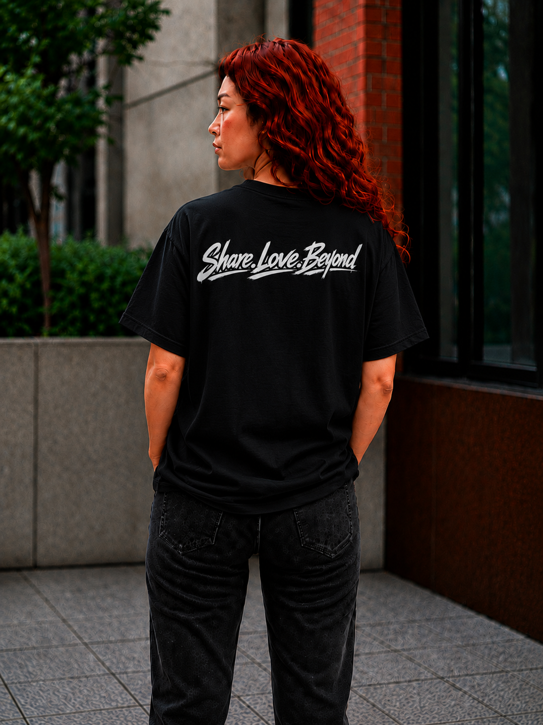 Unisex SLB “Share Love Beyond” Tropical Pet Lover T-Shirt Color Black