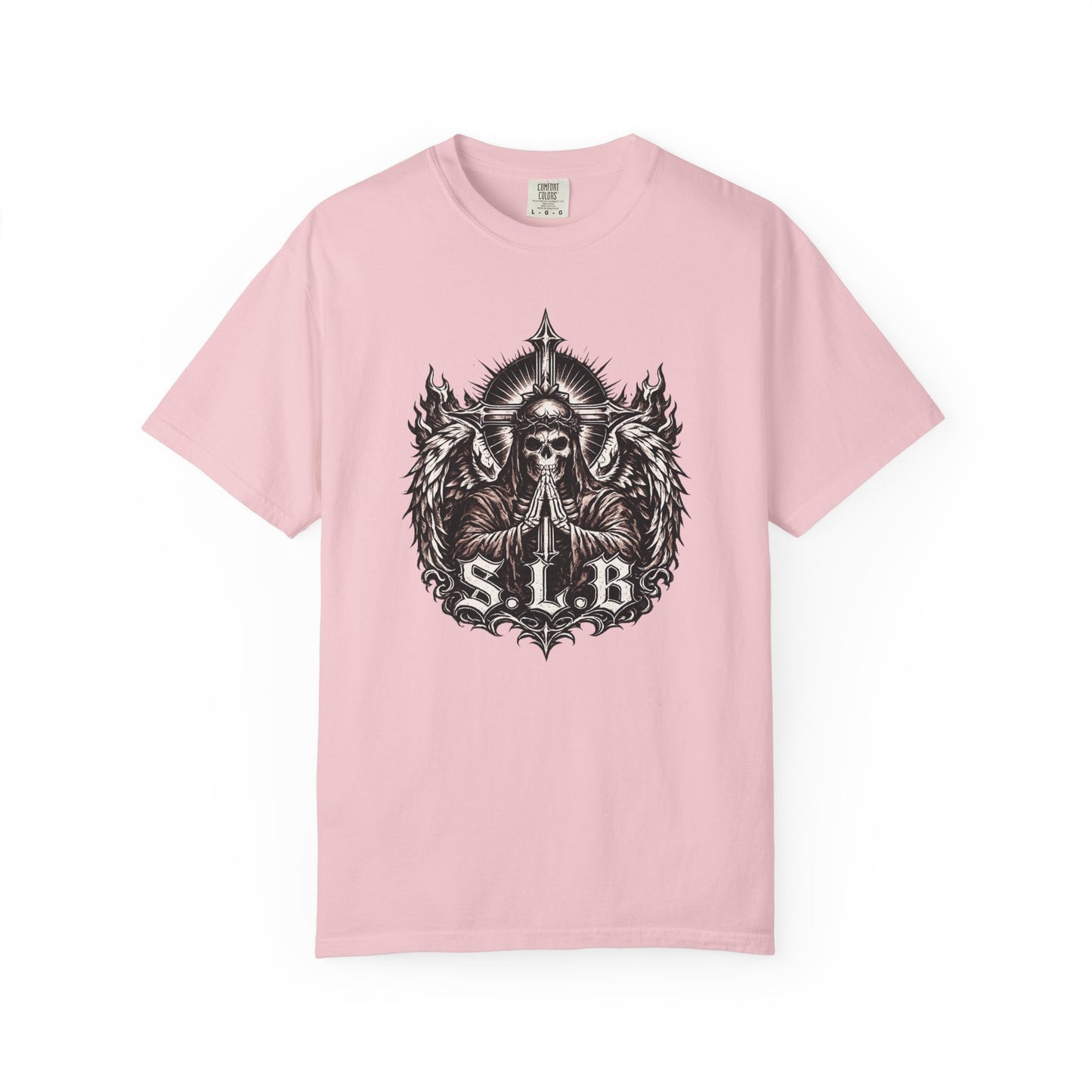 Unisex SLB Guardian Reaper T-Shirt – Wings of Faith & Strength Color Blossom