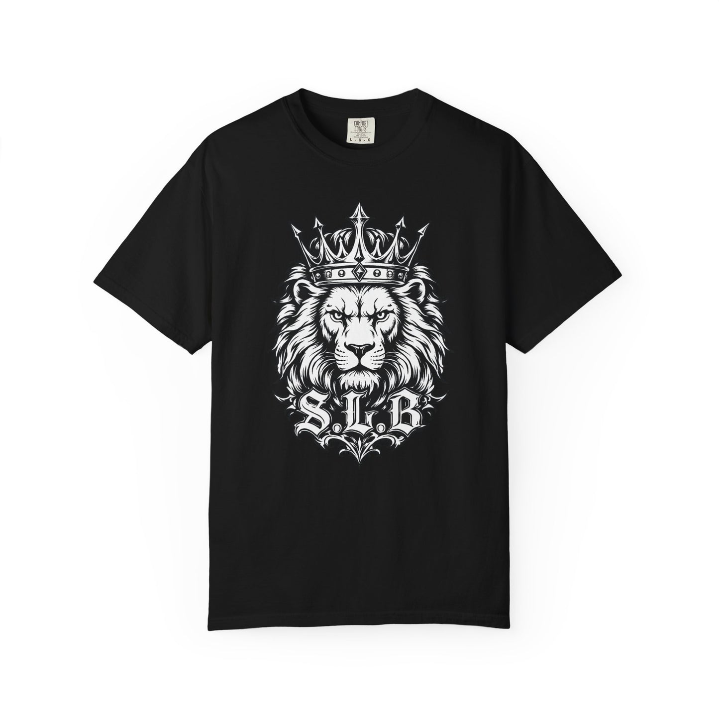 Unisex Crowned Lion SLB T-Shirt – Lead with Strength Color Black