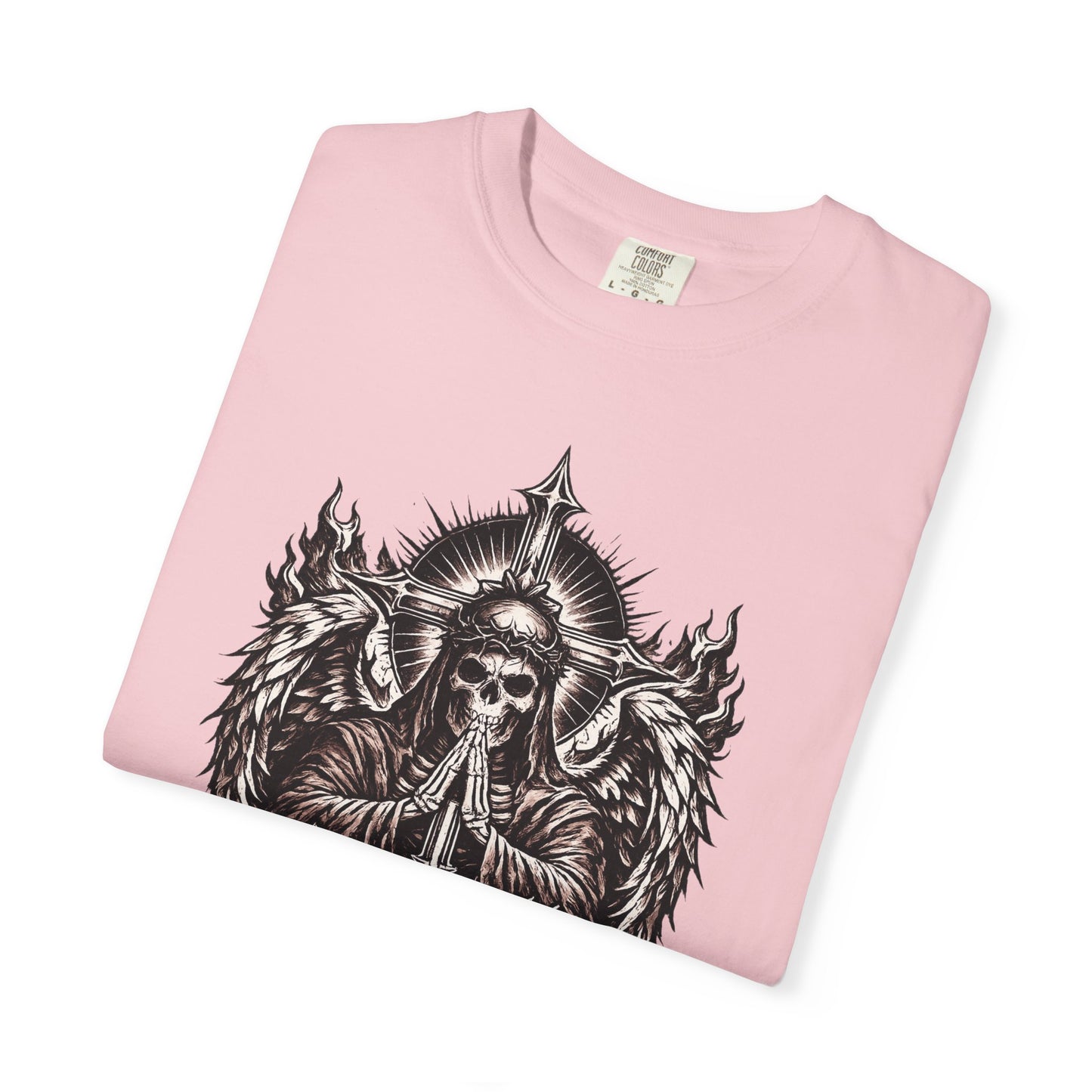 Unisex SLB Guardian Reaper T-Shirt – Wings of Faith & Strength Color Blossom
