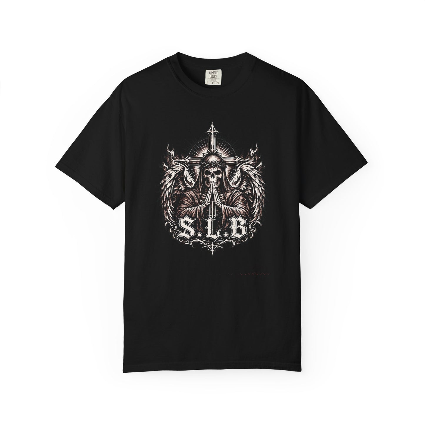 Unisex SLB Guardian Reaper T-Shirt – Wings of Faith & Strength Color Black