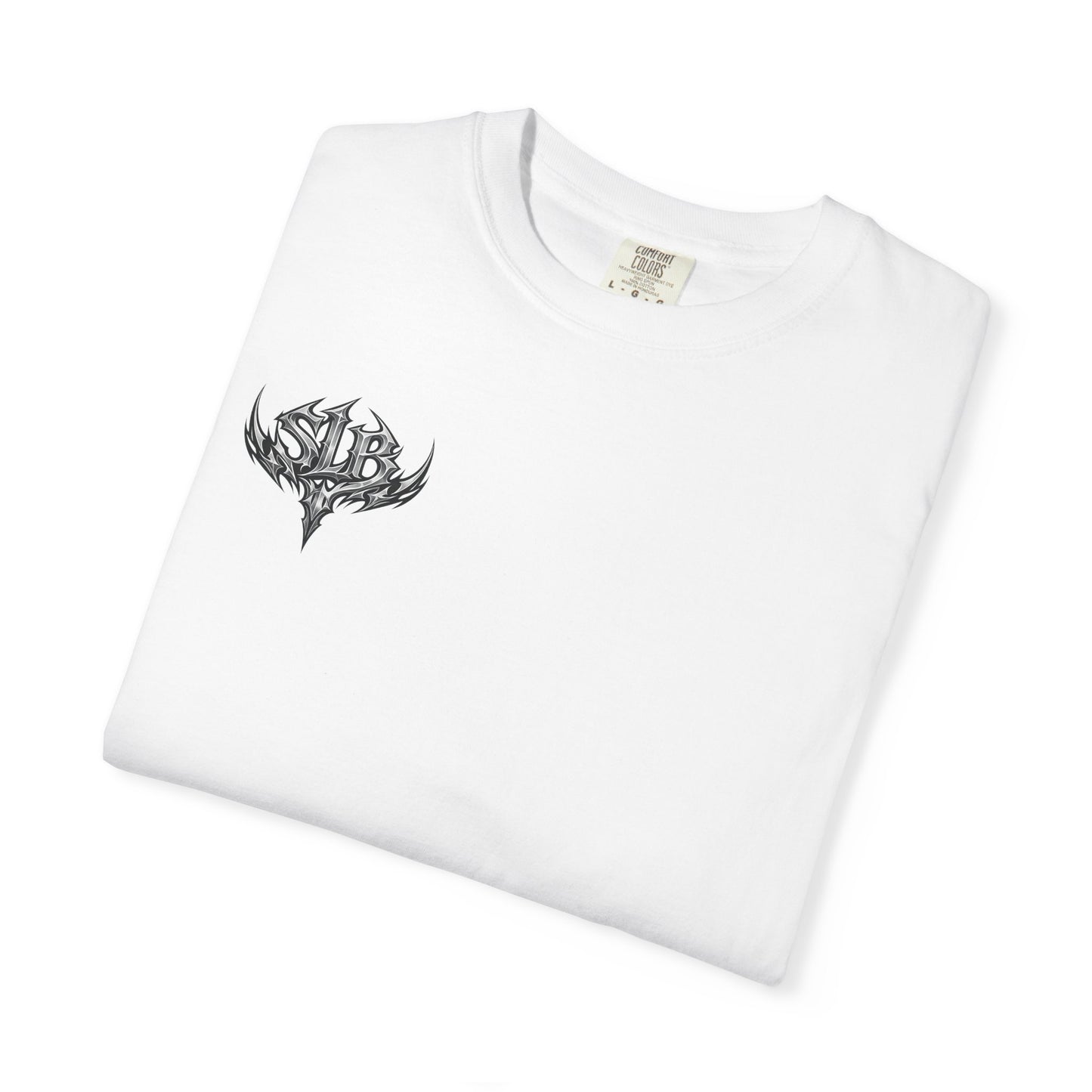 Unisex SLB Tribal Graphic T-Shirt | Bold Streetwear Statement Tee Front Design Only Color white